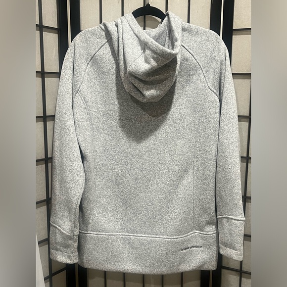Under Amour GRAY Semi-Fitted FULL ZIP SPORTY ATHLETIC HOODIE WOMEN SIZE L - Picture 5 of 10